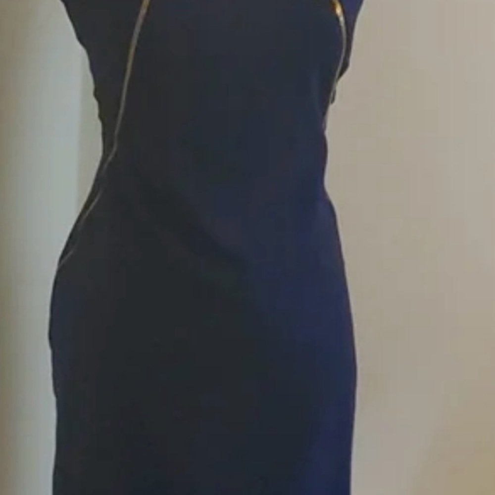 Calvin Klein Navy Long Sleeve Dress